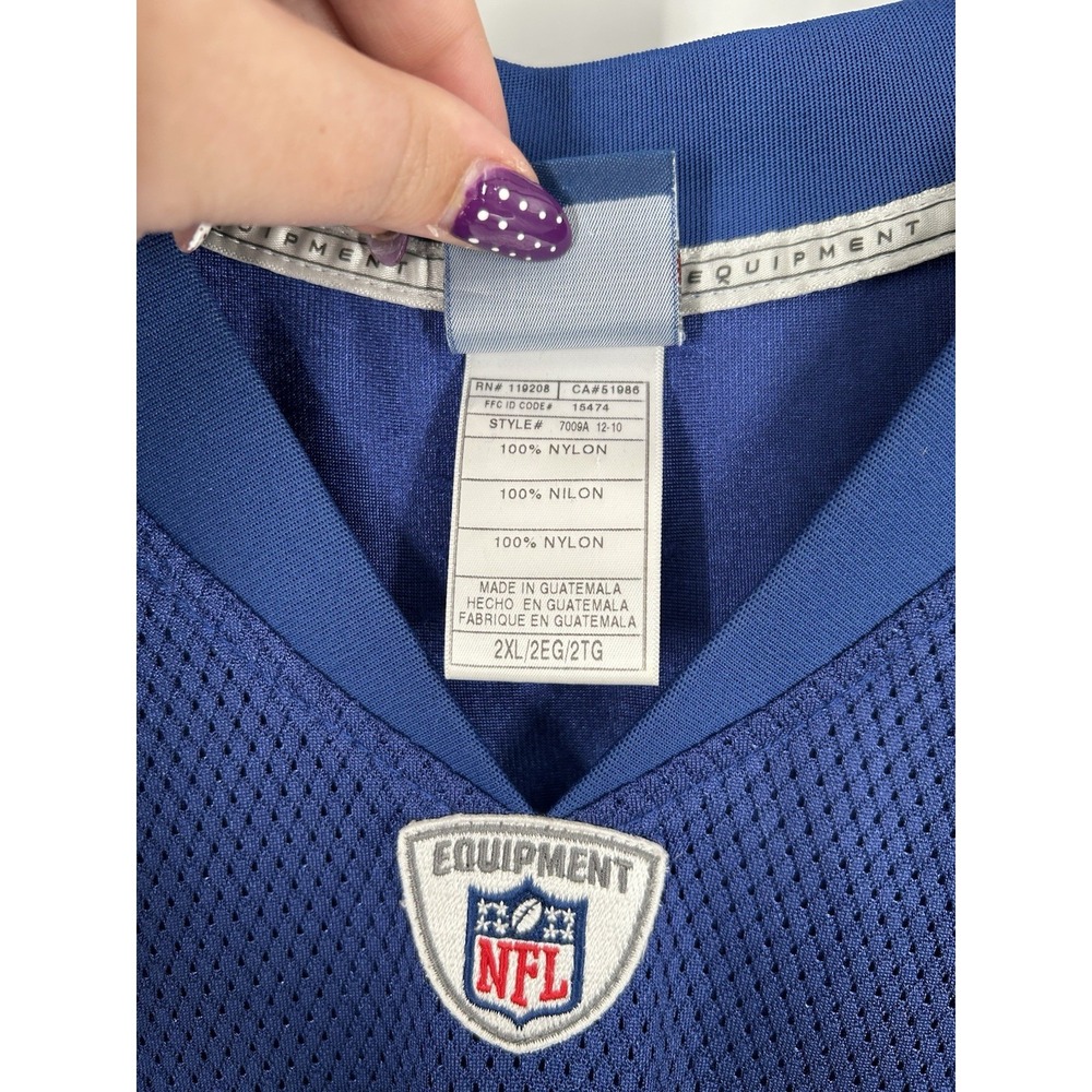 Justin Tuck New York Giants Reebok On Field Jersey Blue #91 Football Mens 2XL - Picture 4 of 10